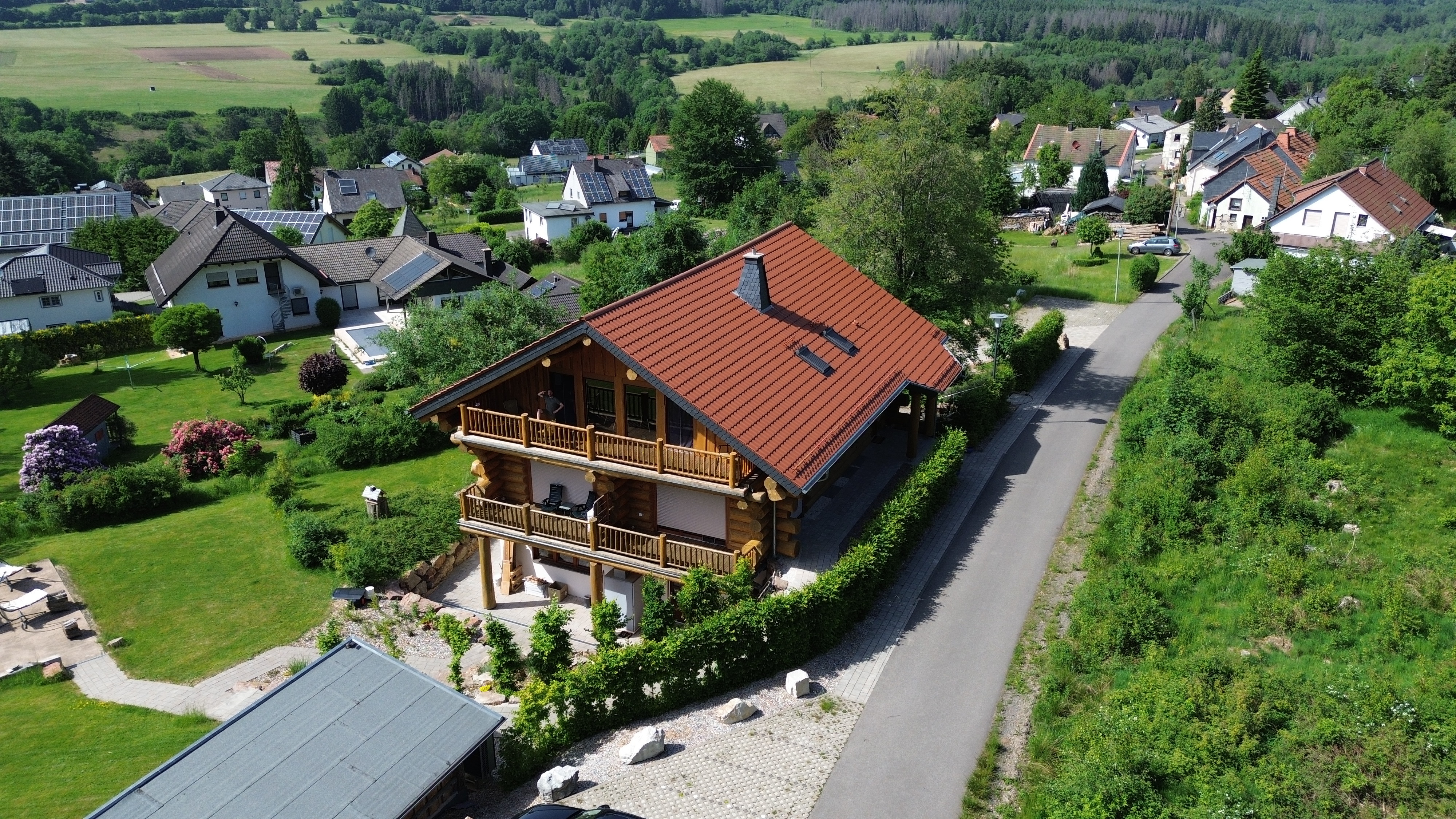 Blick auf die Lodge